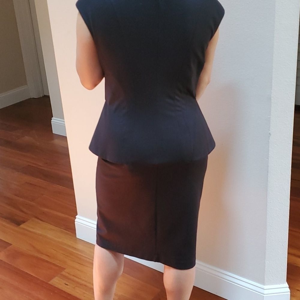 VEUC Ted Baker Black Dress w/Structured Stitching - Picture 9 of 12
